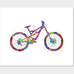 Downhill mountain bike Posters and Art